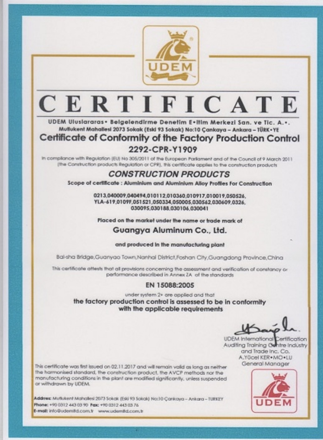 ScreenUDEM EN 15088-2005shot